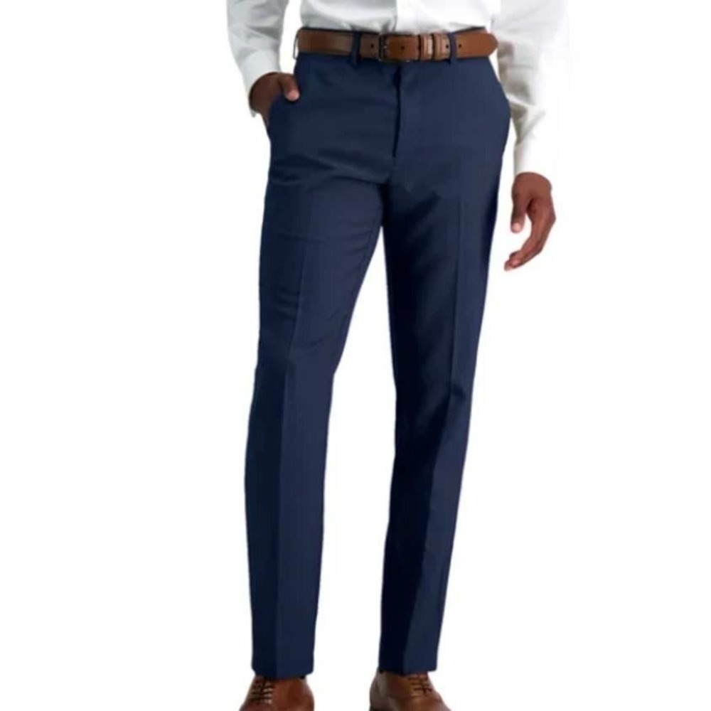 NWT Kenneth Cole Reaction Men's 45x32 Navy Blue Techni-Cole Dress Pants